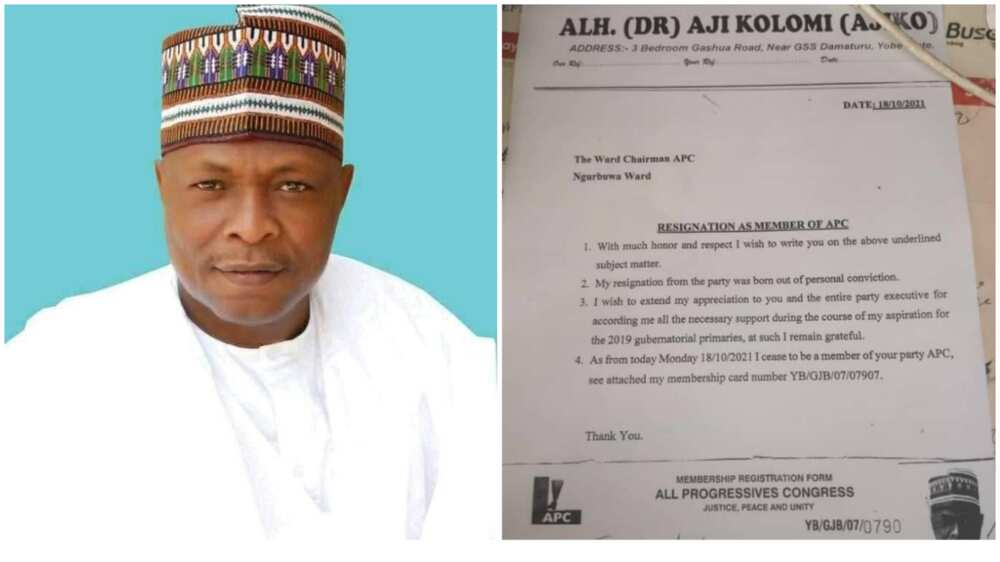 Why I resigned from APC, Aji Kolomi, shares important details