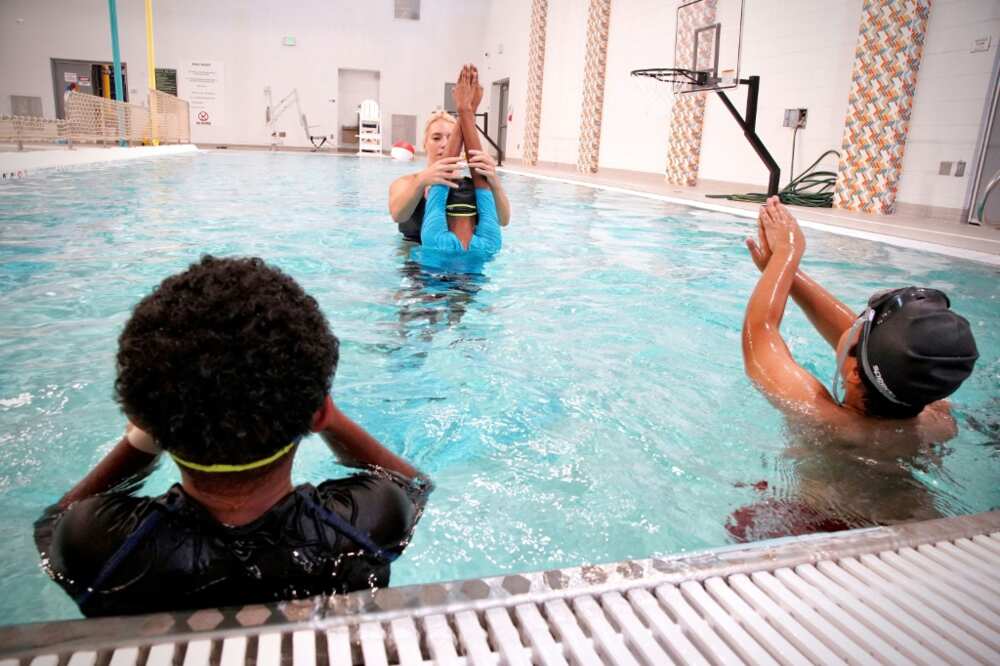 Mary Bergstrom, a cofounder of Swim Up, offers a lesson to Black youth in Washington