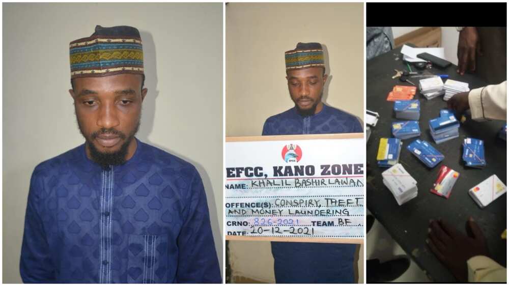 Barely Few Hours After Arresting 3 Smugglers, EFCC Nabs Suspected Fraudster With 576 ATM Cards at Kano Airport