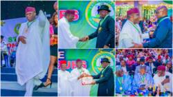 Colours display as Jonathan presents highest award to powerful APC chieftain, photos emerge
