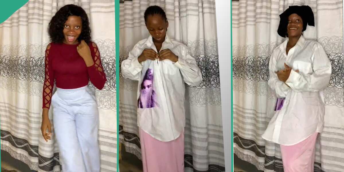 Video: See how this lady dressed before going home to visit her father, you will be amazed