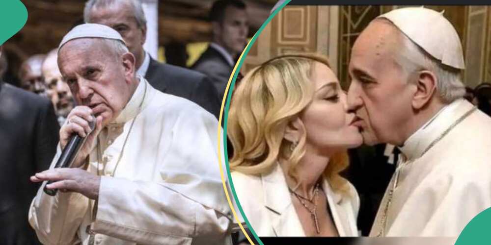 The image of Pope Francis kissing and grabbing the breast of the US musician Madonna has been fact-checked to be AI-generated