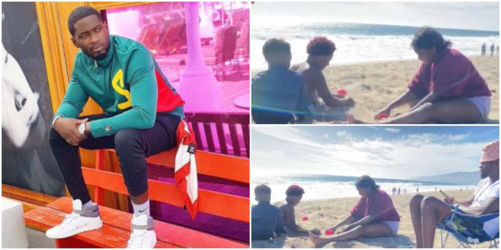 Daddy Duties: Teebillz Shares Adorable Video of Jam Jam and His Siblings Having Fun at the Beach