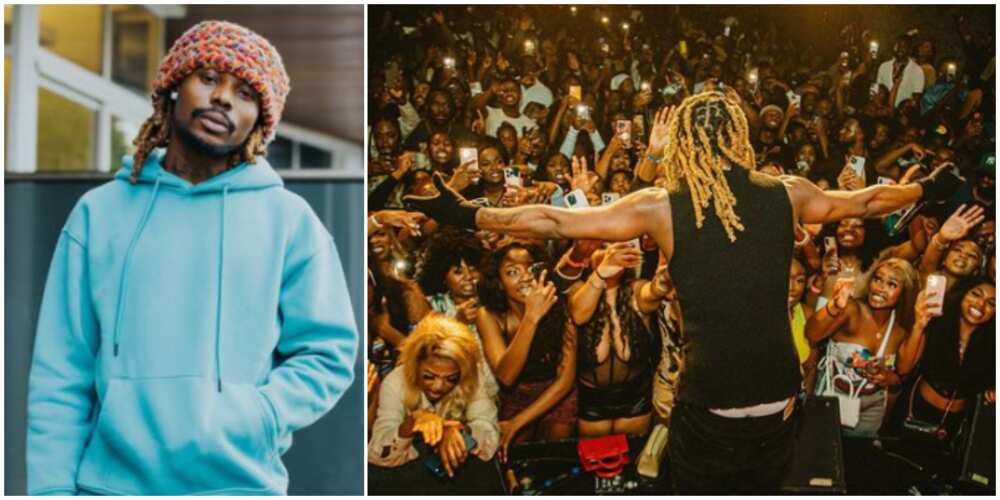 Asake and female fan Asake and female fan