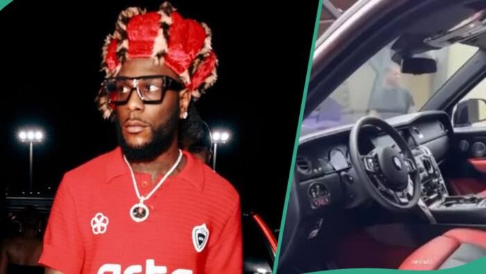 “All na still vanity”: Burna Boy's Rolls-Royce lands in Nigeria, intimidates fans with posh interior