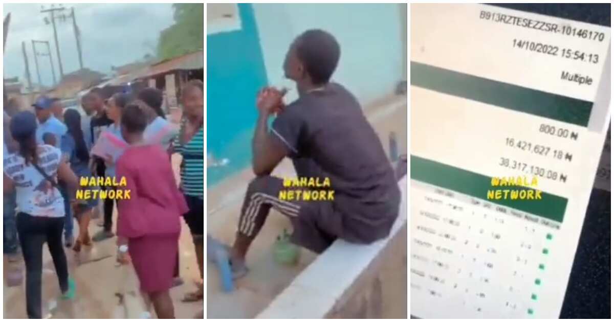Video shows moment community celebrated Nigerian man for winning sports bet of N38m with just N800
