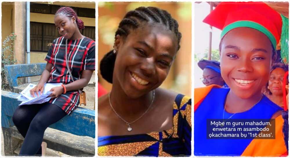Photos of Chinonye Egbo, a Nigerian lady who became a lecturer at the age of 24.