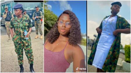 Beautiful Nigerian lady working as nurse in navy celebrates 5 years of service with cute video, causes stir