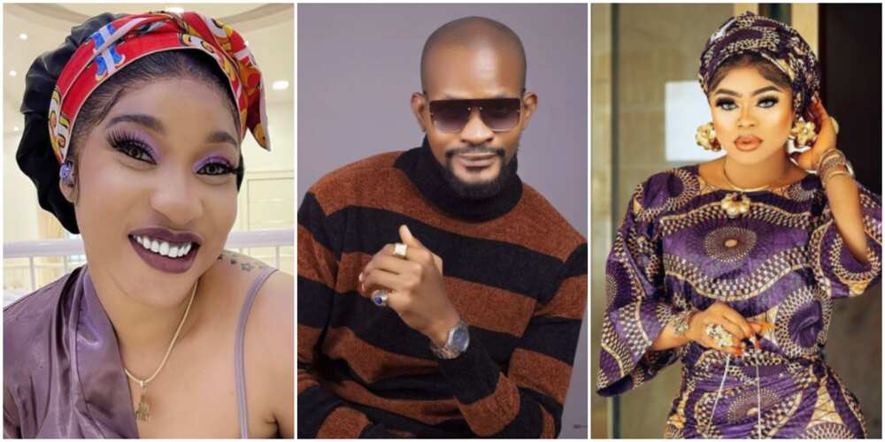 Uche Maduagwu Bobrisky and Tonto Dikeh Uche Maduagwu Bobrisky and Tonto Dikeh