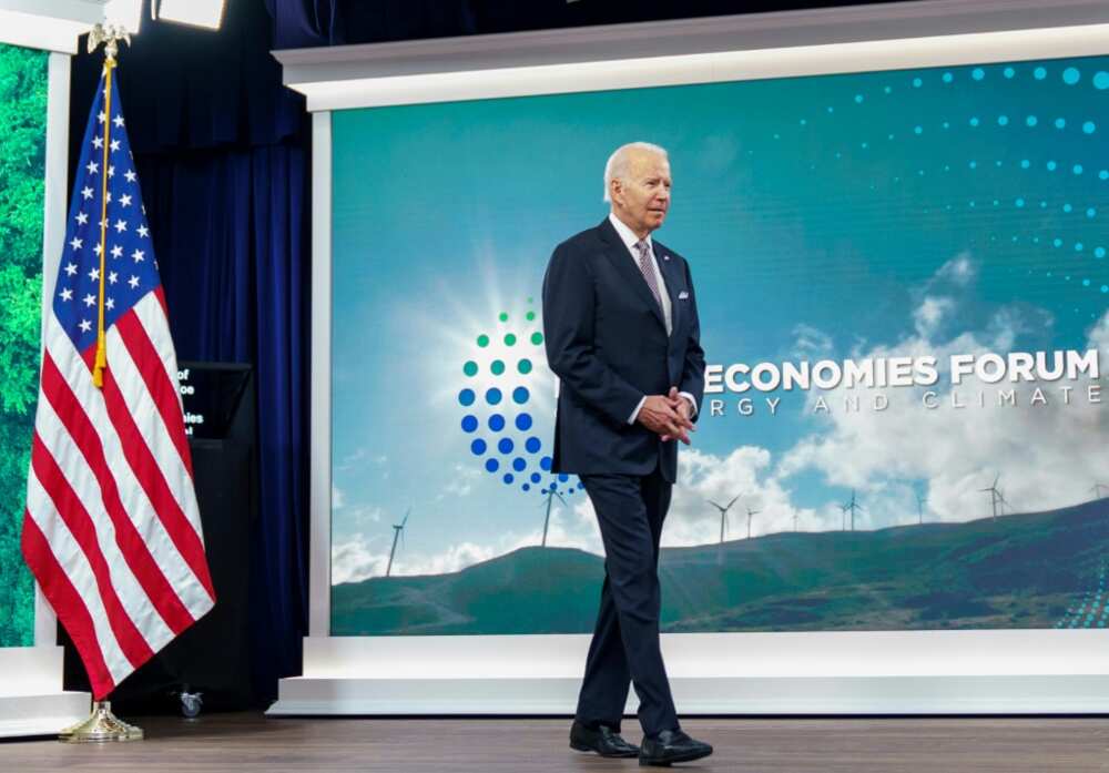 US President Joe Biden addresses the Major Economies Forum on Energy and Climate at the White House US President Joe Biden addresses the Major Economies Forum on Energy and Climate at the White House