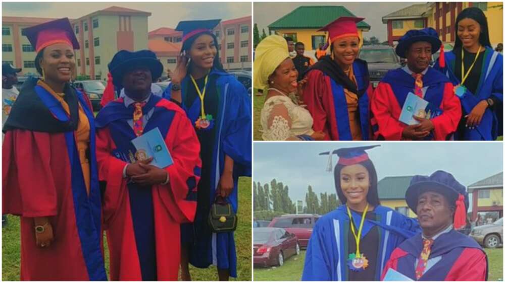 Father graduates the same day as his 2 daughters, many react