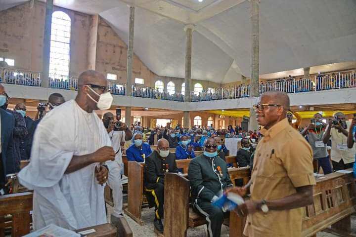 After tough political battle, Obaseki and Oshiomhole finally meet