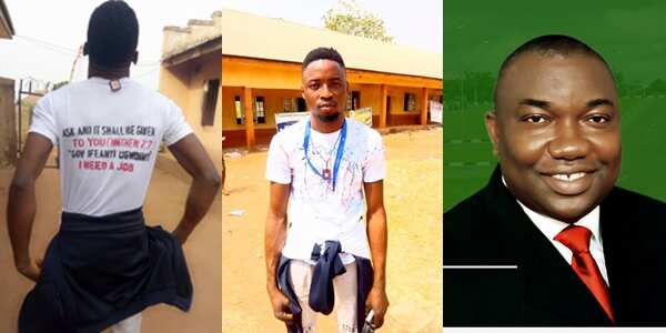 Enugu State graduate demands job from Governor Ifeanyi Ugwuanyi