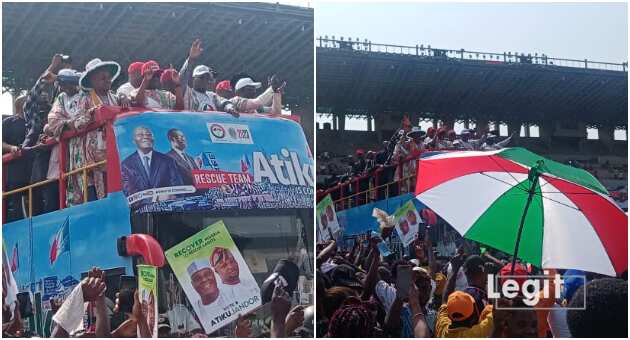 Atiku on long bus