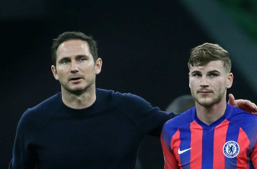 Timo Werner and Frank Lampard