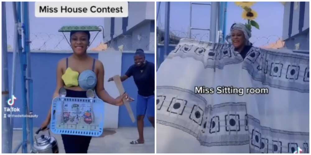 Miss House Contest: Lady Rocks Household Items as Fashion Pieces in ...