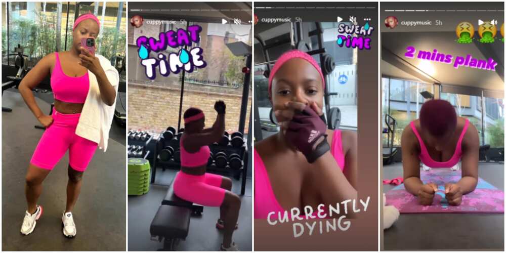 DJ Cuppy at the gym