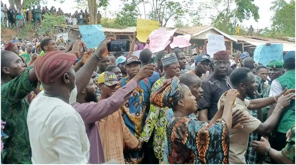 Pandemonium in southwest as protesters storm INEC office challenging victory of incumbent gov