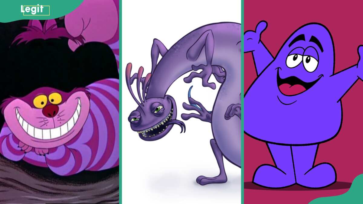 Purple Cartoon Characters