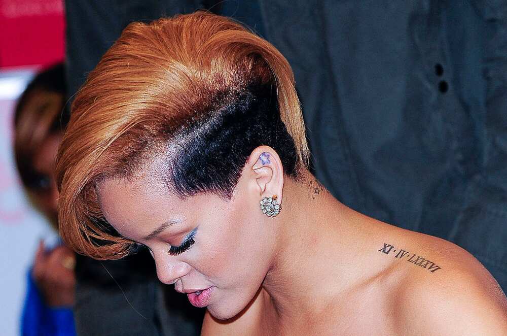 Rihanna shoulder's tattoo