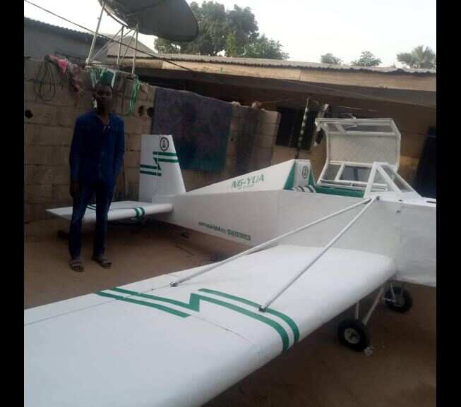 Bravo! 20-year-old Yahya Usman Ahmad constructs airplane model with local materials