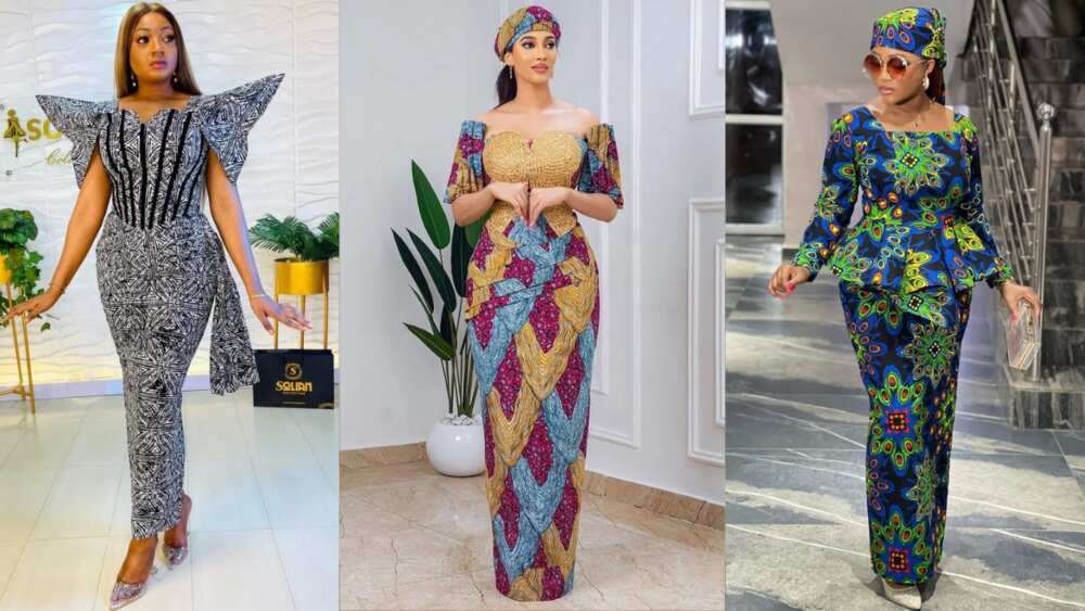 Long straight Ankara dresses Long straight Ankara dresses