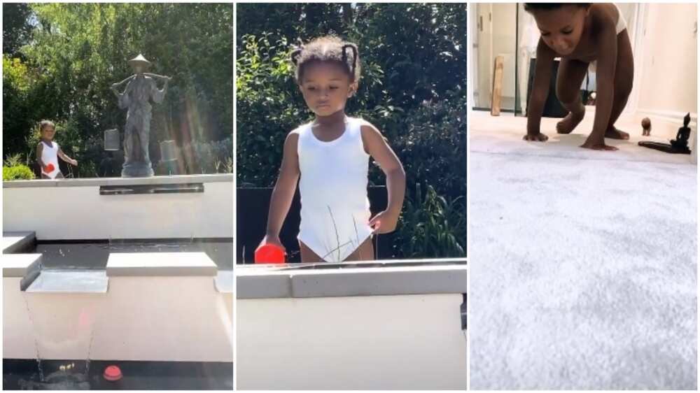 Wizkid shares adorable video of his son Zion playing by waterfall