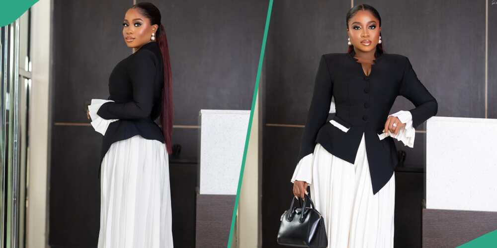 Veekee James rocks a stylish outfit