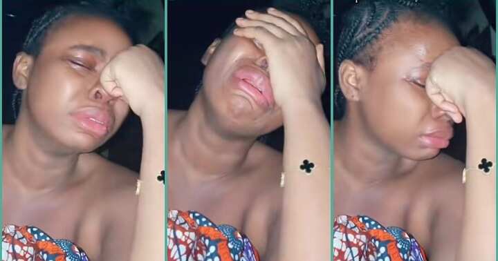 Lady in tears over condition of her life.