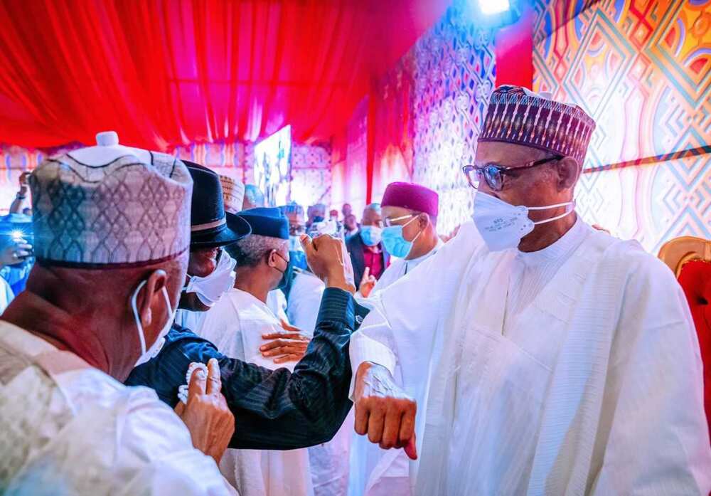 Presidency releases adorable images from wedding of Buhari's son