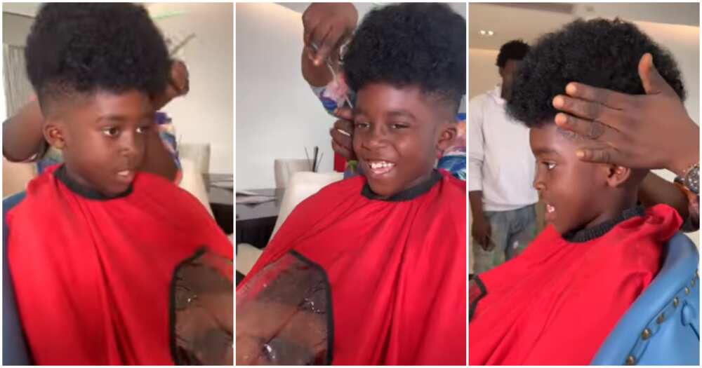 Tiwa Savage's son makes hair for Halloween.