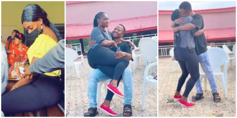 Social media users gush as lady falls in love with man who passed her note in class