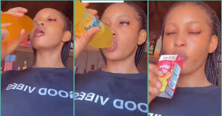 Watch hilarious video of girl consuming snacks in mum's shop