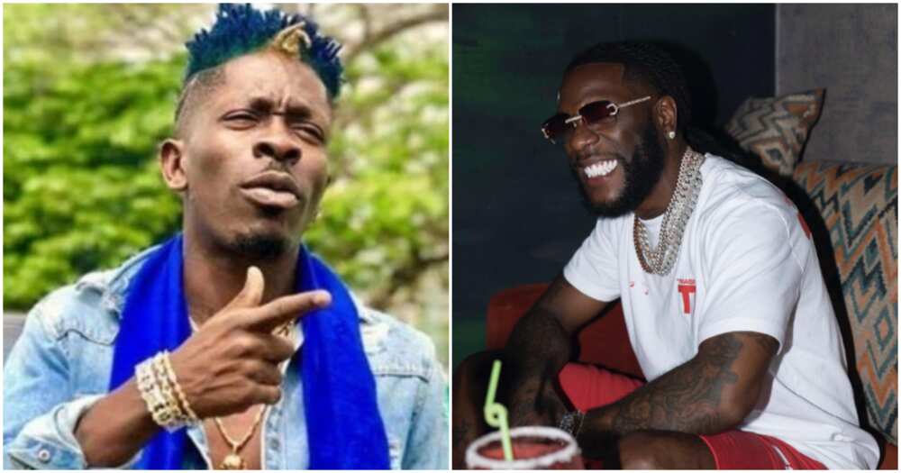 Photos of singers Burna Boy and Shatta Wale