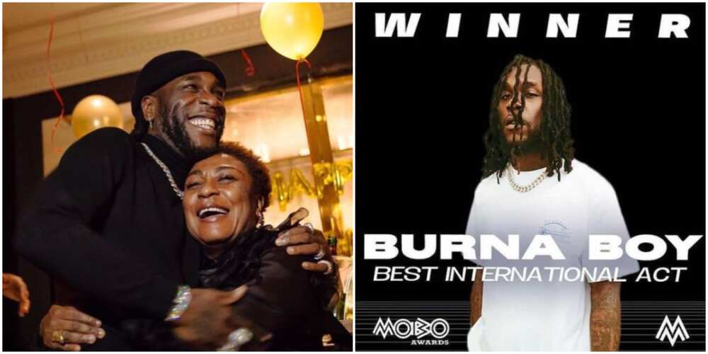 MOBO Awards: Burna Boy’s mother celebrates him as he wins Best International Act MOBO Awards: Burna Boy’s mother celebrates him as he wins Best International Act