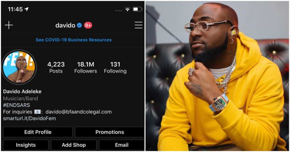 A better time for Davido as man gives him IG username he has always wanted, see new one