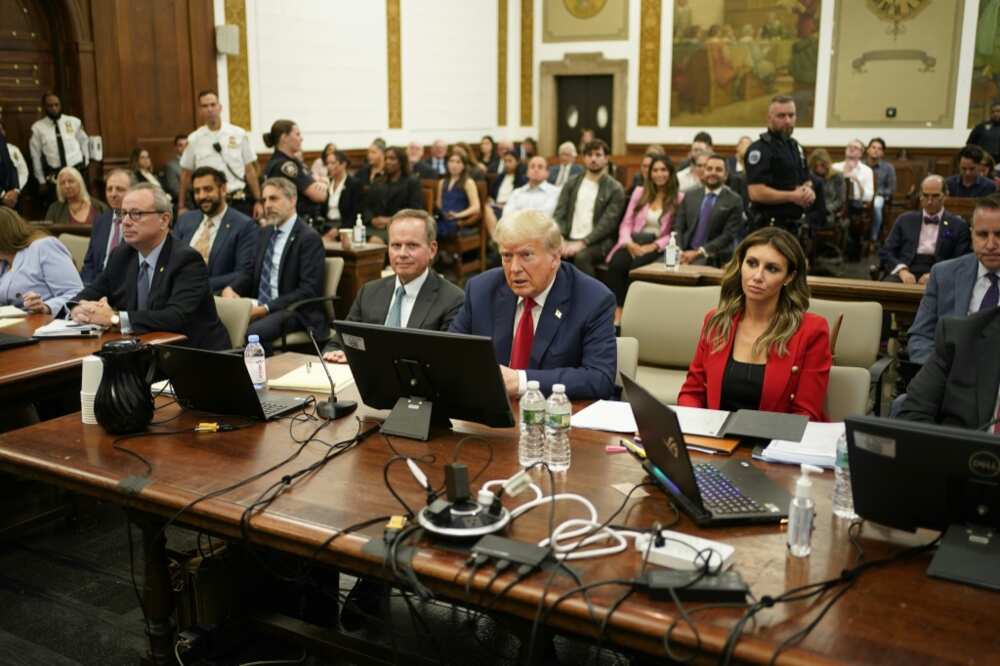 Former US president Donald Trump, seen on the second day of his civil fraud trial, leads the field of Republican primary candidates ahead of the 2024 election Former US president Donald Trump, seen on the second day of his civil fraud trial, leads the field of Republican primary candidates ahead of the 2024 election