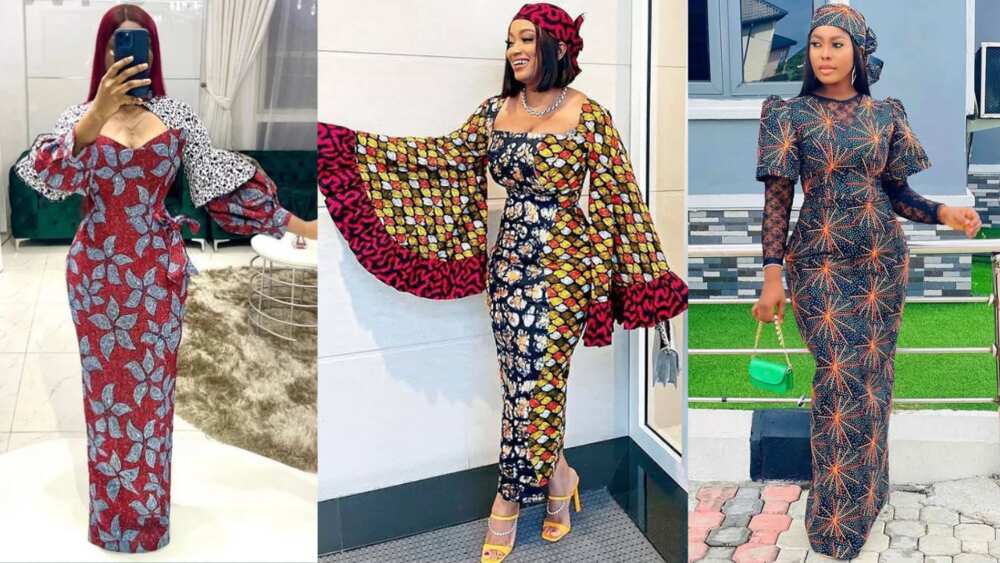 Ankara gowns with big sleeves