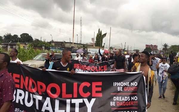 EndSARS protesters take over streets in Delta, reject SWAT