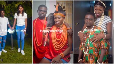 "The man dey marry with fear in his eyes": Photoshoot of new Delta couple stirs massive reactions