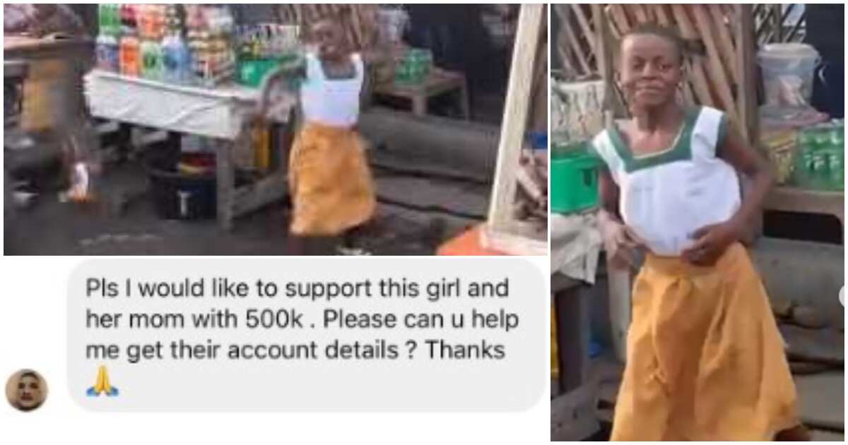 Grace found her: Man offers N500k to Nigerian school girl who dances in front of mum's shop to draw customers