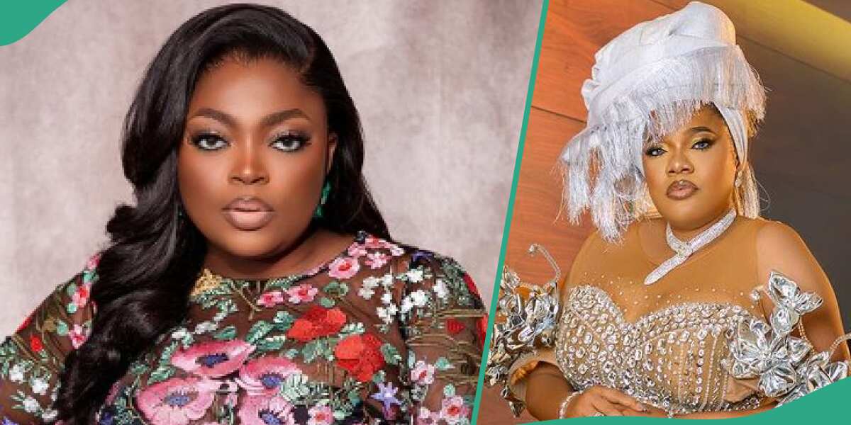 OMG! See the kind of response Funke Akindele gave a fan who asked her and Toyin Abraham to lose weight so they can be getting movie roles