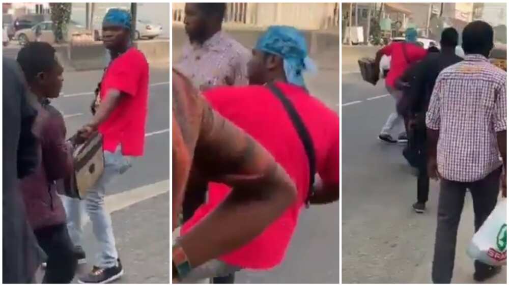 Speed Darlington spotted fighting with a commercial motorcyclist in Yaba