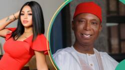 New photo of Regina Daniels with Ned Nwoko sparks controversy: “Una edit old man to cartoon”