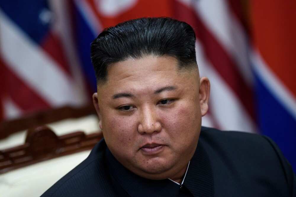 North Korea's leader, Kim Jong Un in a black outfit