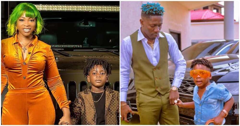 Shatta Wale, Michy and their son Majesty
