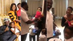 Mercy Johnson-Okojie's hubby surprises her with flowers on their 8th wedding anniversary