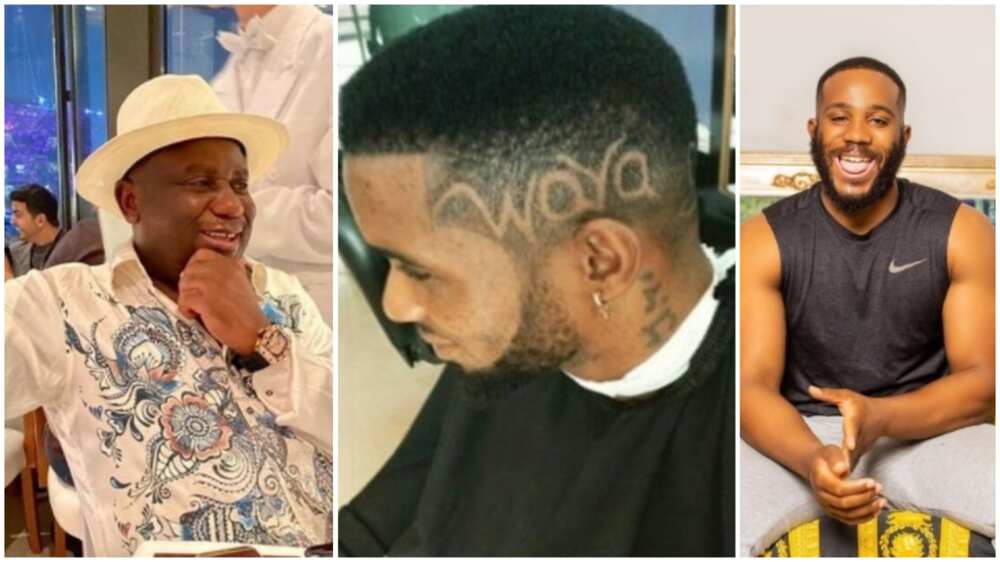 Kiddwaya's dad reacts Benue student carves his name on his head