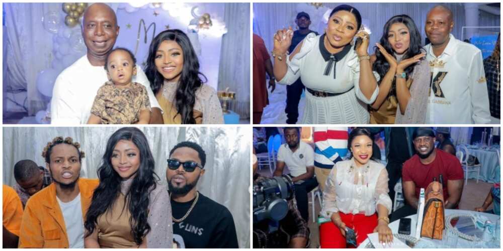 Photos from the birthday party of Regina Daniels' son, Munir.