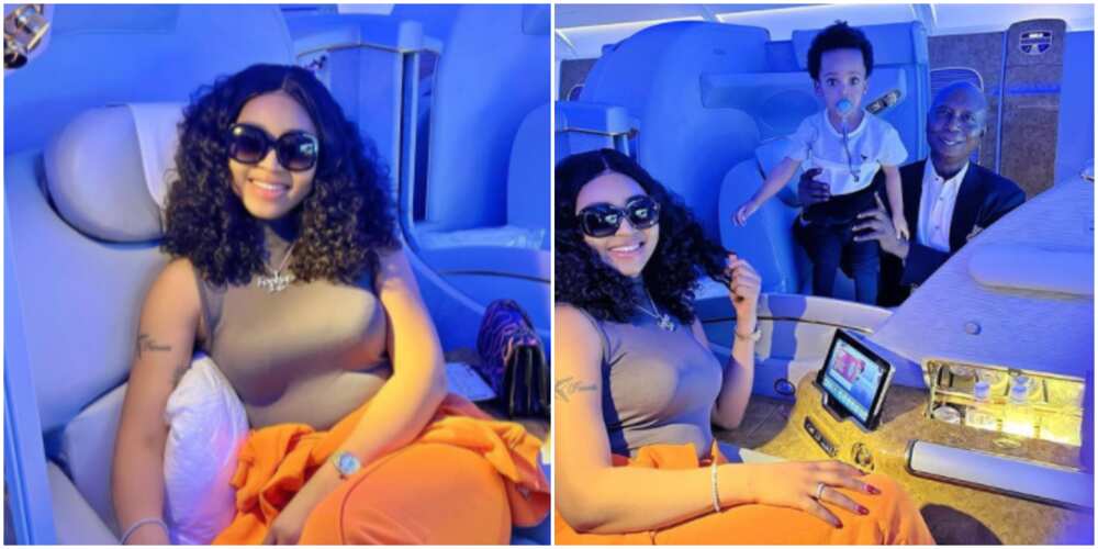 Regina Daniels and family